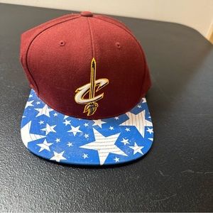 Cleveland Cavaliers Hat Red Hat Mitchell & Ness Maroon Red Hat NBA Cavs